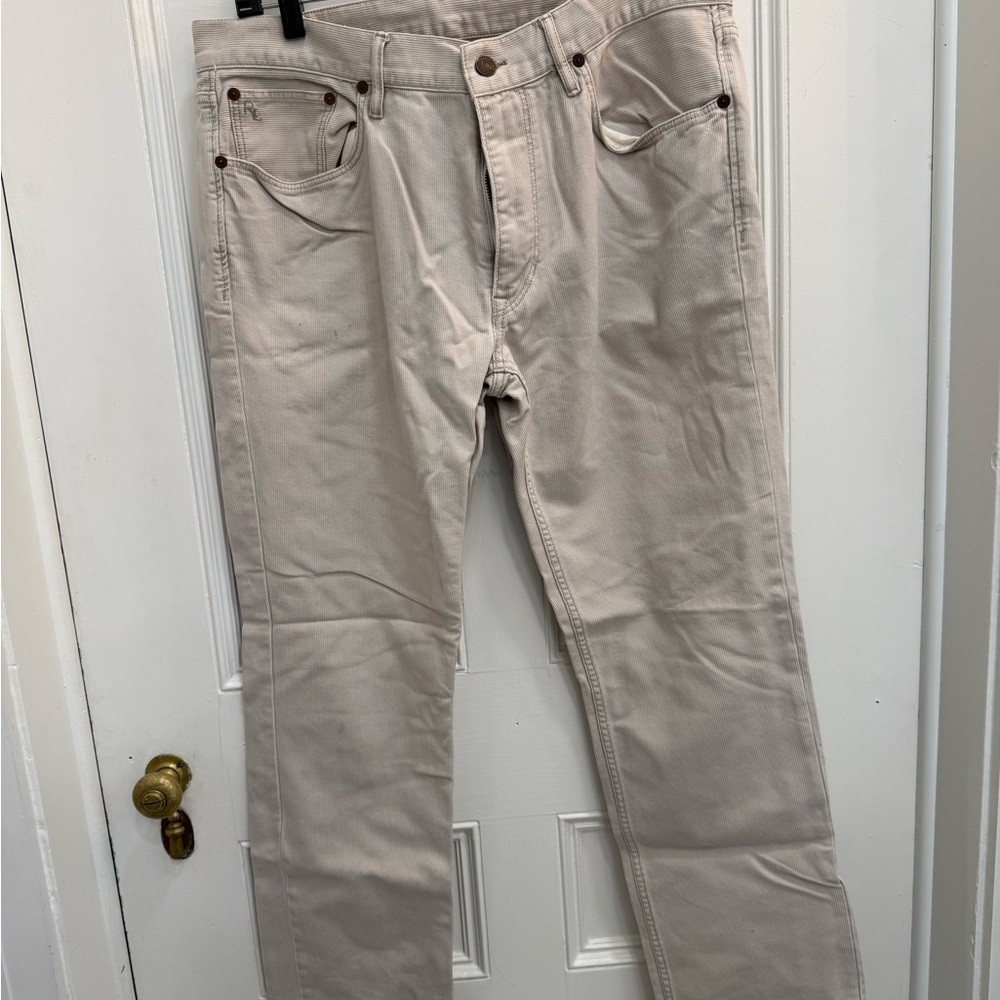 Ralph Lauren Men's Slim Straight Jeans in Cream